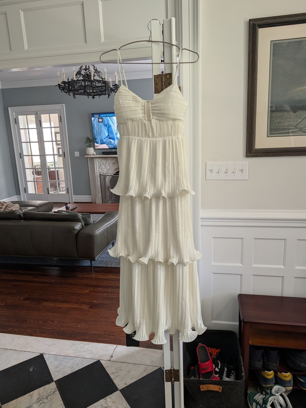 ASTR The Label Lupin Tiered Pleated Maxi Dress